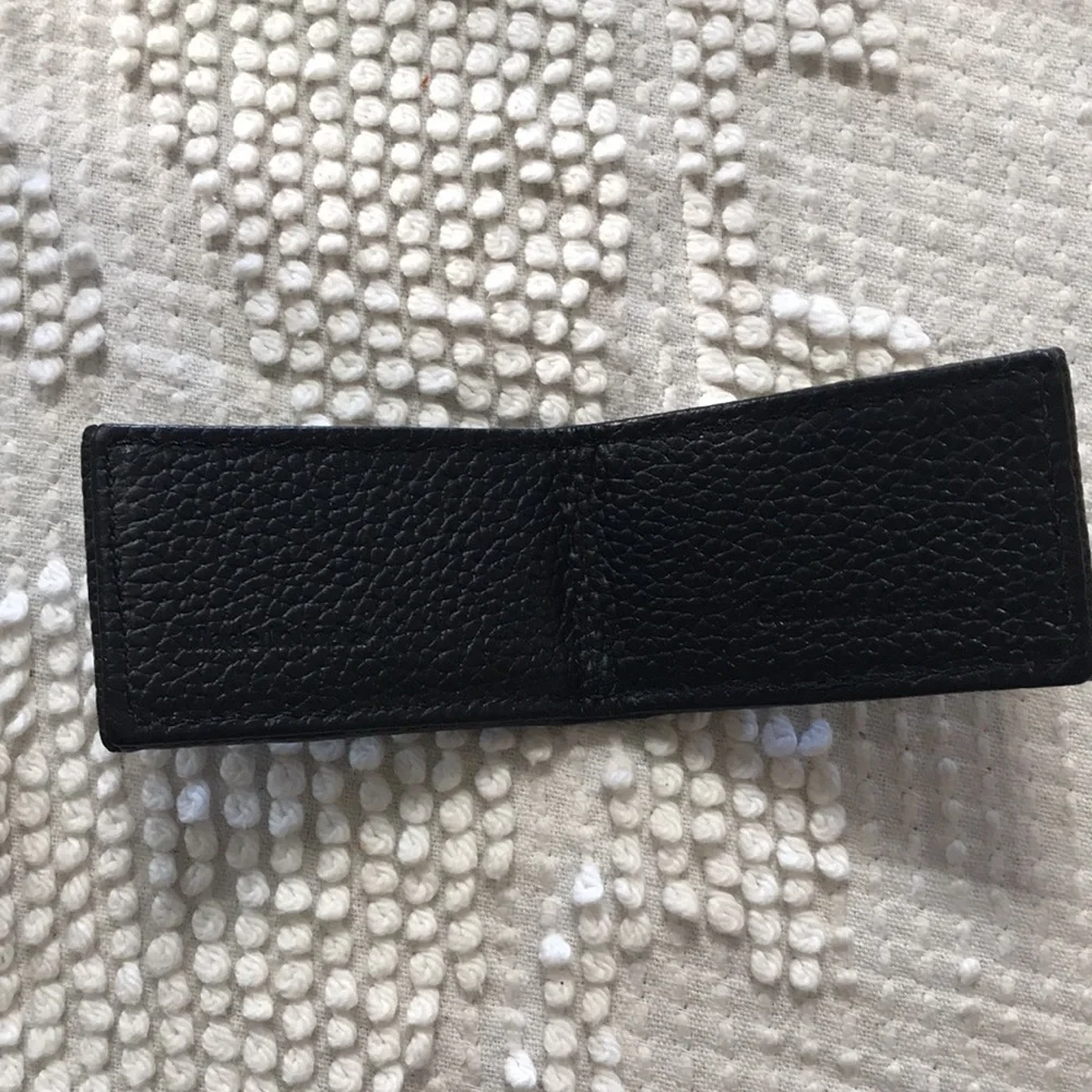 Black Leather Harley Davidson Magnetic Money Clip or Card Holder